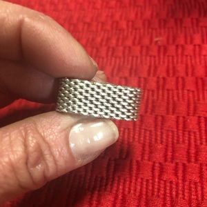 Authentic Tiffany & Co. Sterling Silver Mesh Ring